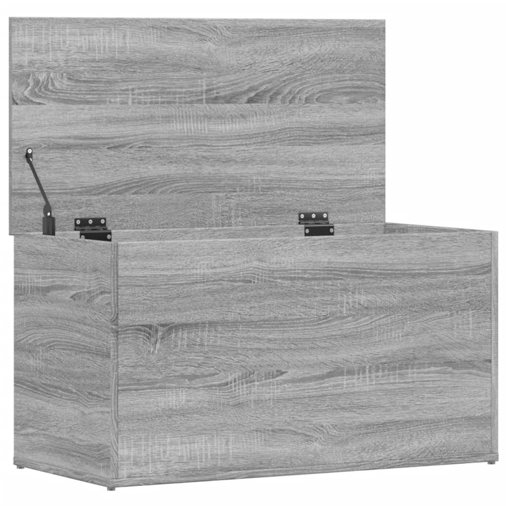 Opbergkist 84x42x46 cm bewerkt hout grijs sonoma eikenkleurig is nu te koop bij PeponiXL, paradijselijk wonen!