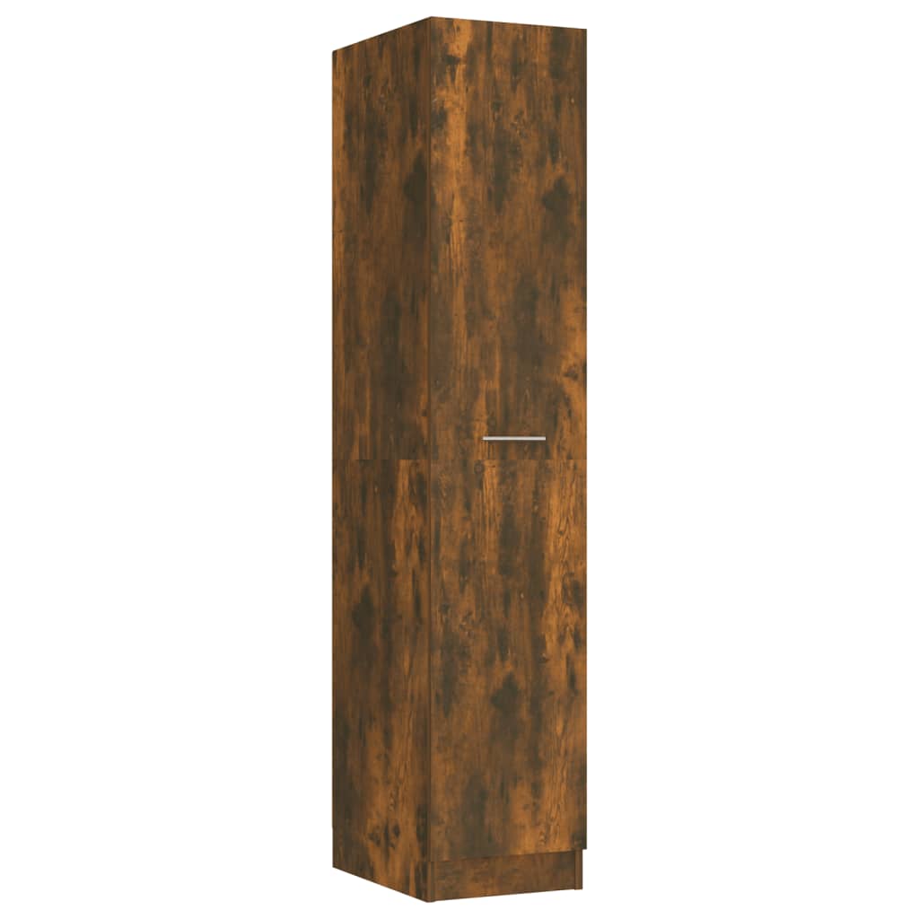 Apothekerskast 30x42,5x150 cm bewerkt hout gerookt eikenkleurig is nu te koop bij PeponiXL, paradijselijk wonen!