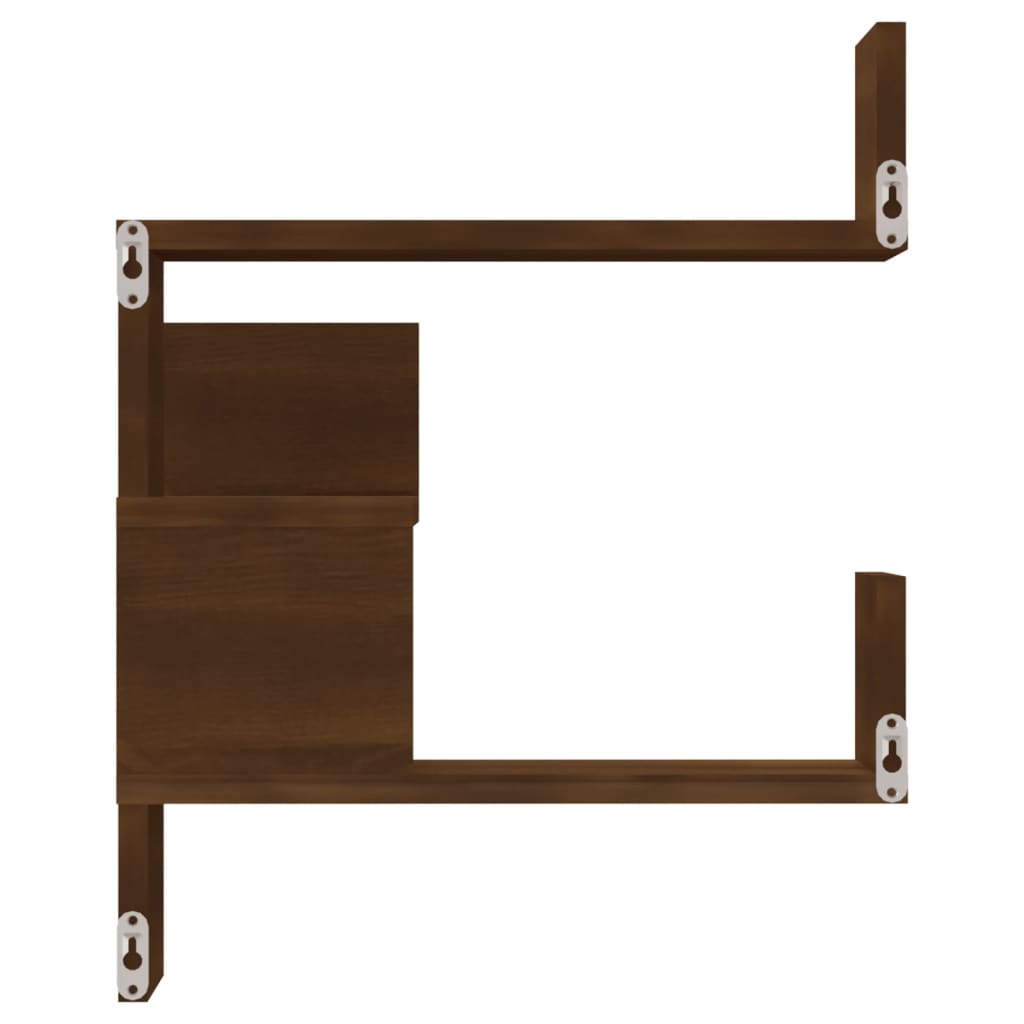 Hoekwandschap 40x40x50 cm bewerkt hout bruin eikenkleur is nu te koop bij PeponiXL, paradijselijk wonen!
