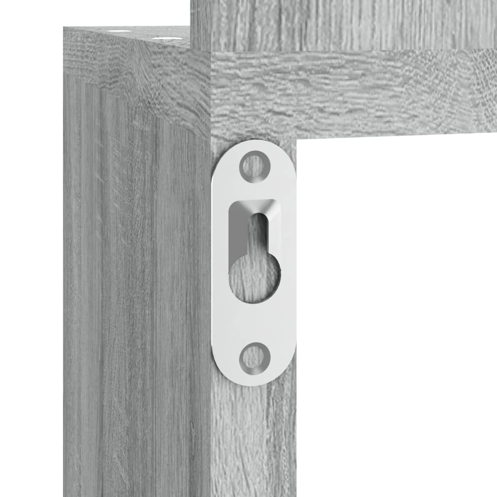 Hoekwandschap 20x20x127,5 cm bewerkt hout grijs sonoma eiken is nu te koop bij PeponiXL, paradijselijk wonen!