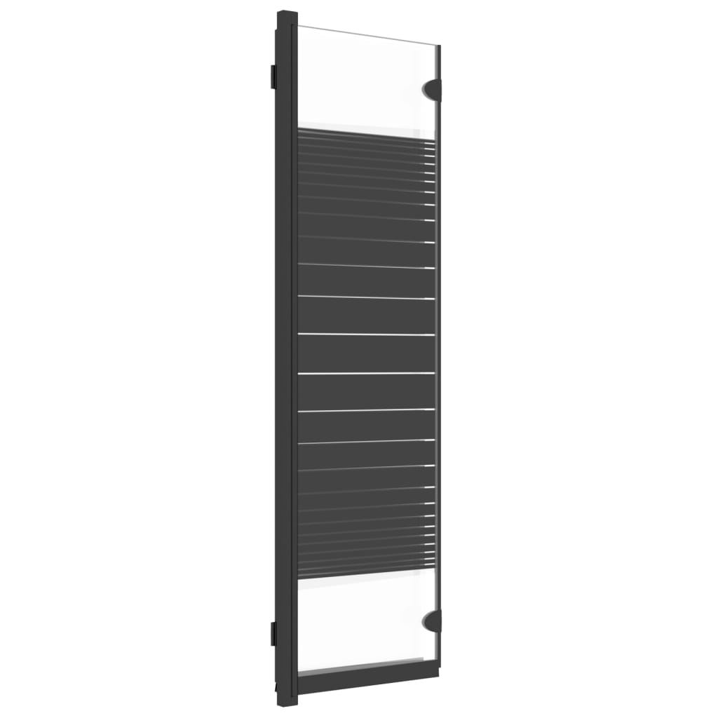 Douchewand inklapbaar 3 panelen 130x130 cm ESG zwart is nu te koop bij PeponiXL, paradijselijk wonen!