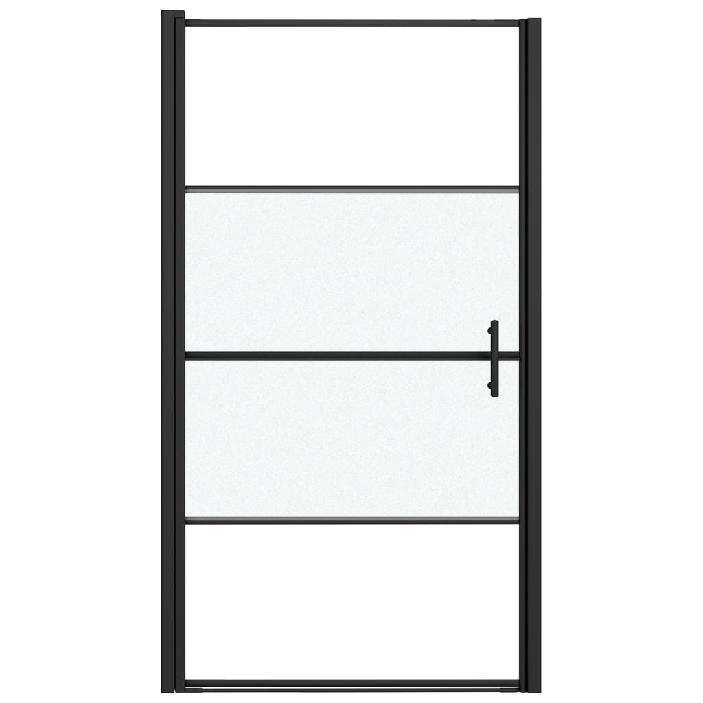 Douchedeur halfmat 100x178 cm gehard glas zwart is nu te koop bij PeponiXL, paradijselijk wonen!