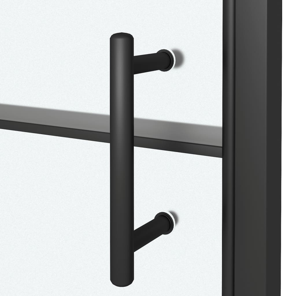 Douchedeur halfmat 100x178 cm gehard glas zwart is nu te koop bij PeponiXL, paradijselijk wonen!