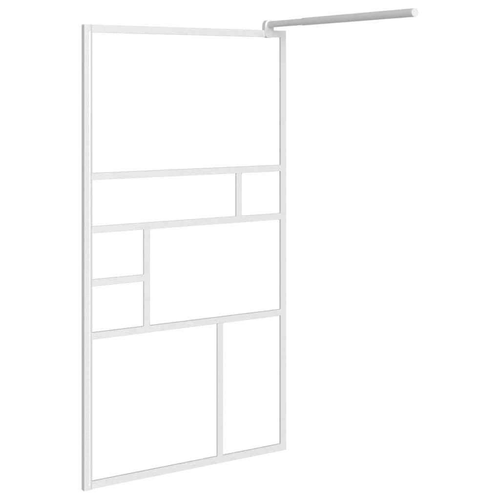 Inloopdouchewand 115x195 cm ESG-glas wit is nu te koop bij PeponiXL, paradijselijk wonen!