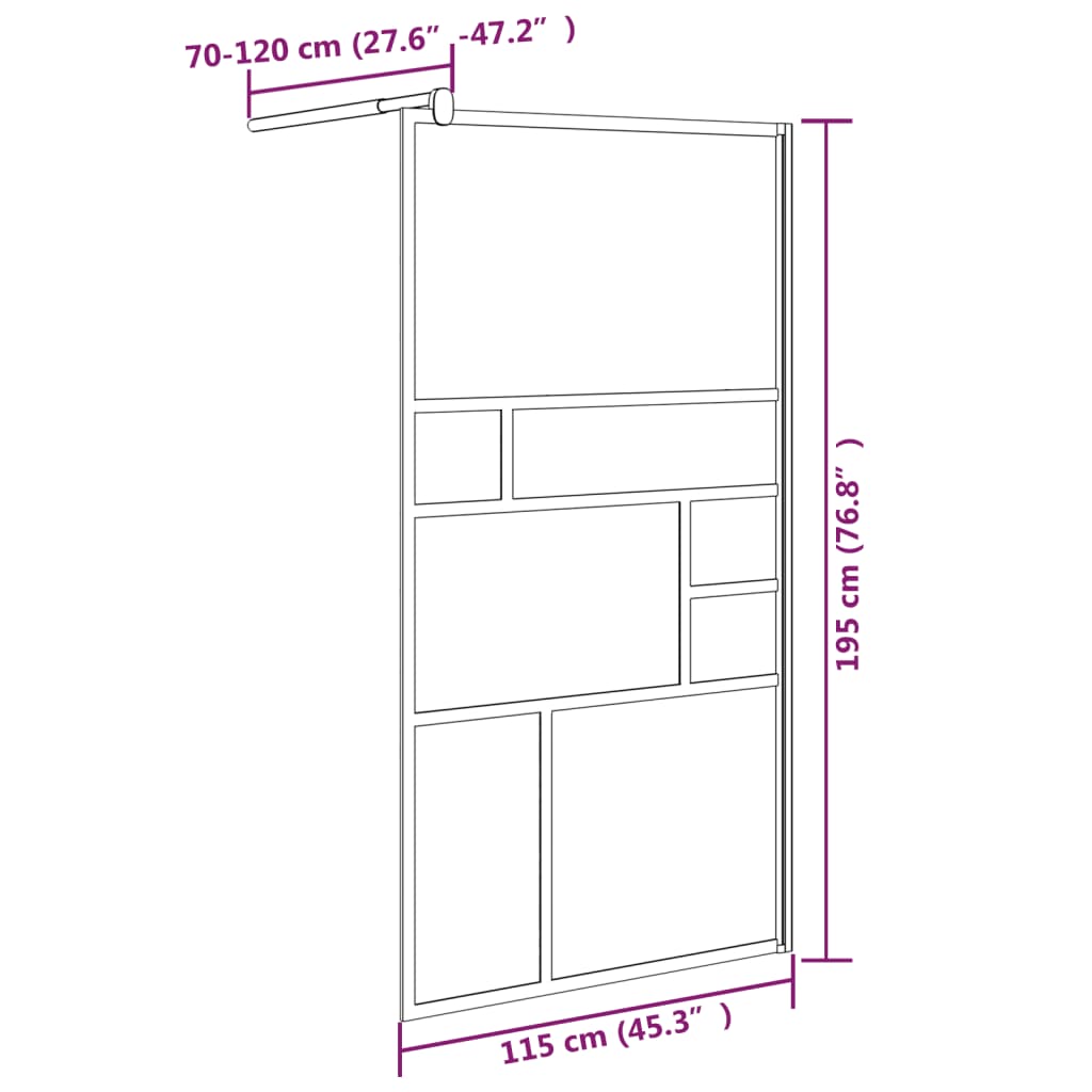 Inloopdouchewand 115x195 cm ESG-glas wit is nu te koop bij PeponiXL, paradijselijk wonen!
