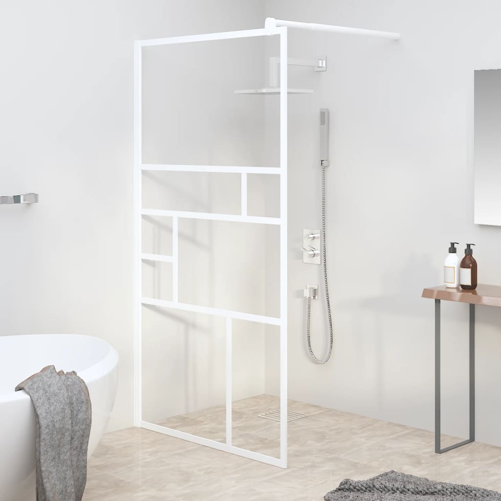 Inloopdouchewand 115x195 cm ESG-glas wit is nu te koop bij PeponiXL, paradijselijk wonen!