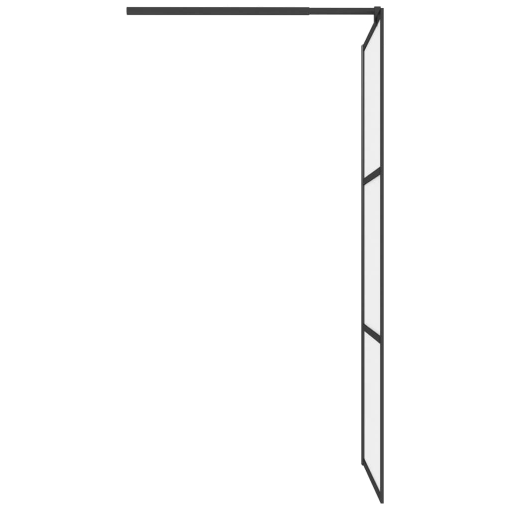 Inloopdouchewand 80x195 cm mat ESG-glas zwart is nu te koop bij PeponiXL, paradijselijk wonen!
