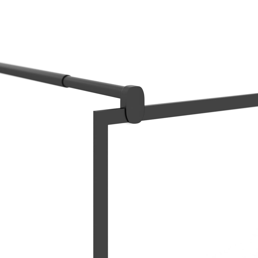 Inloopdouchewand 80x195 cm mat ESG-glas zwart is nu te koop bij PeponiXL, paradijselijk wonen!