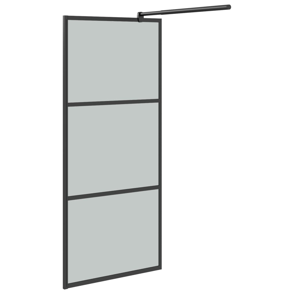 Inloopdouchewand 80x195 cm donker ESG-glas zwart is nu te koop bij PeponiXL, paradijselijk wonen!