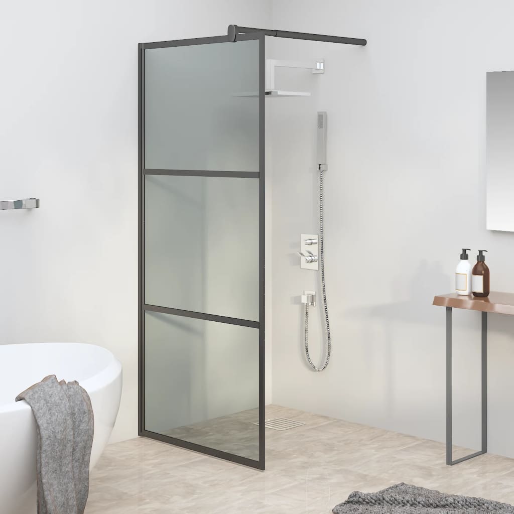 Inloopdouchewand 80x195 cm donker ESG-glas zwart is nu te koop bij PeponiXL, paradijselijk wonen!
