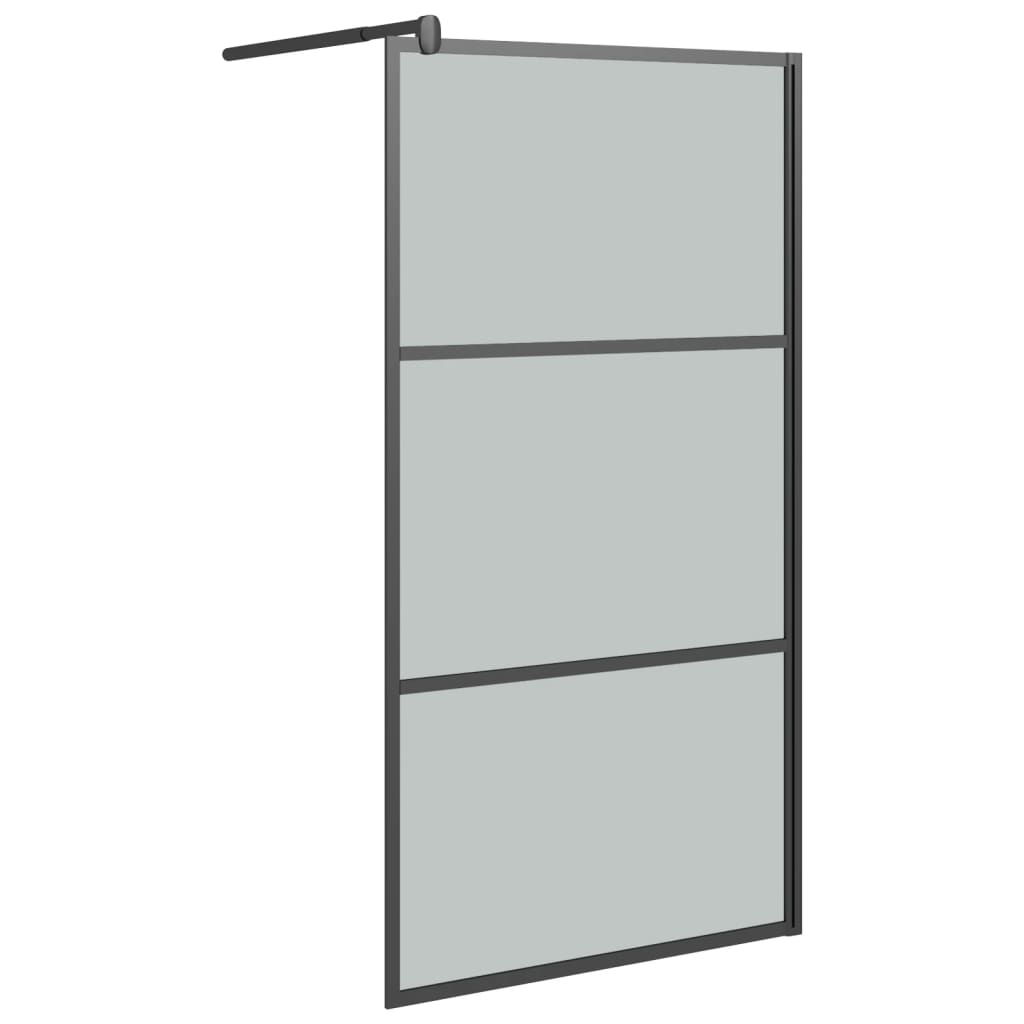 Inloopdouchewand 100x195 cm donker ESG-glas zwart is nu te koop bij PeponiXL, paradijselijk wonen!