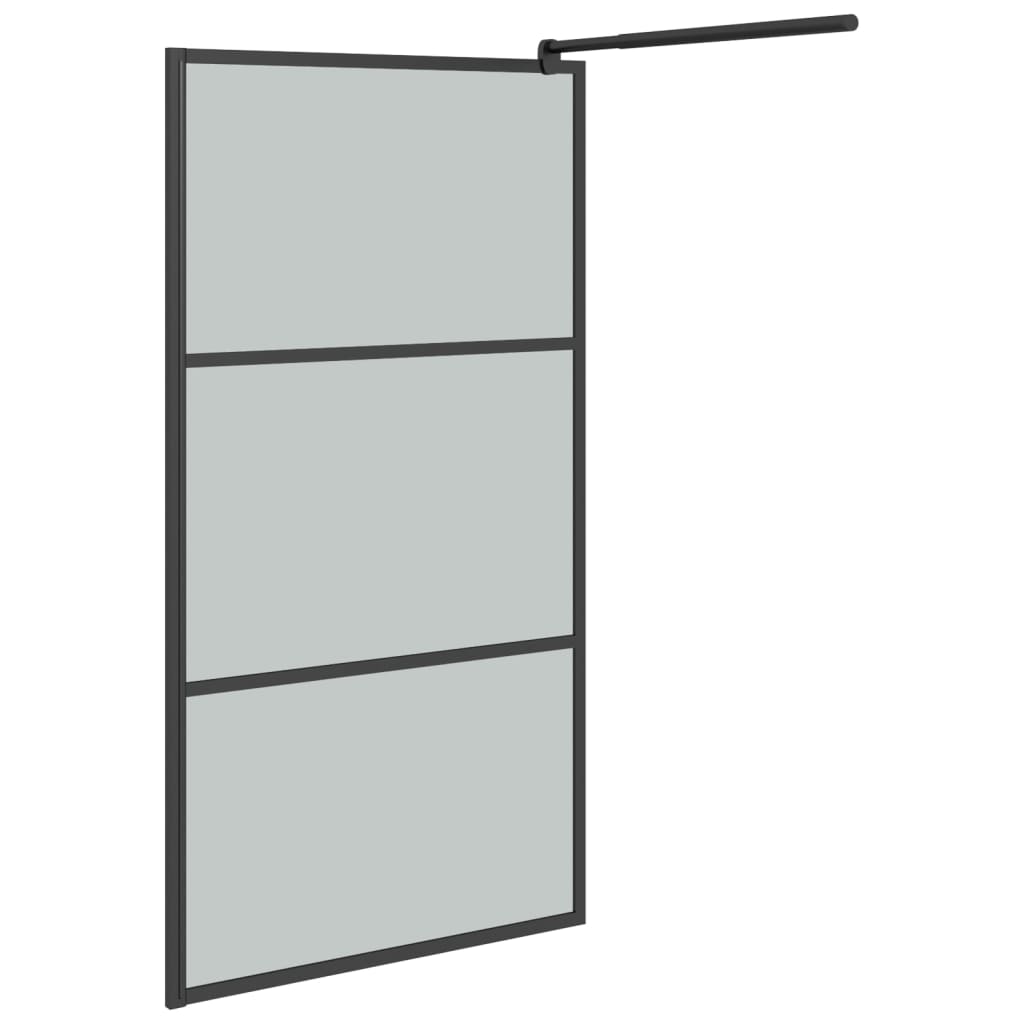 Inloopdouchewand 100x195 cm donker ESG-glas zwart is nu te koop bij PeponiXL, paradijselijk wonen!