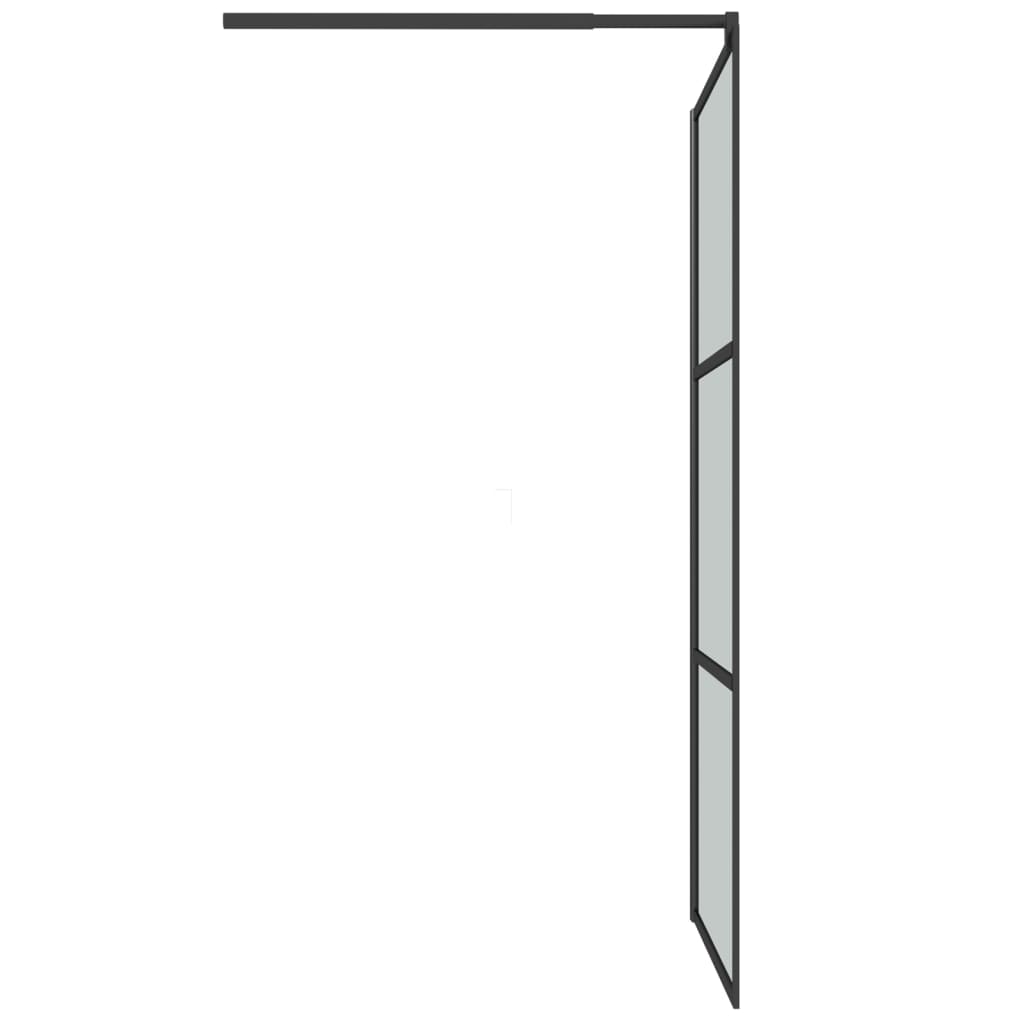 Inloopdouchewand 100x195 cm donker ESG-glas zwart is nu te koop bij PeponiXL, paradijselijk wonen!