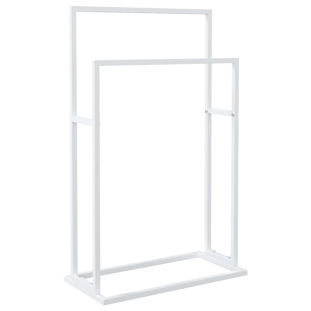 Handdoekenrek vrijstaand 48x24x78,5 cm ijzer wit is nu te koop bij PeponiXL, paradijselijk wonen!