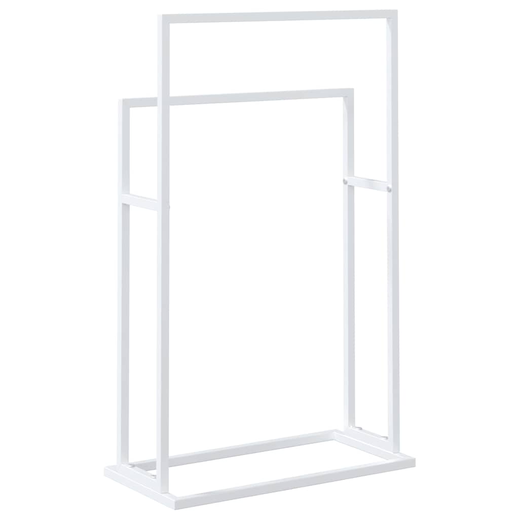 Handdoekenrek vrijstaand 48x24x78,5 cm ijzer wit is nu te koop bij PeponiXL, paradijselijk wonen!