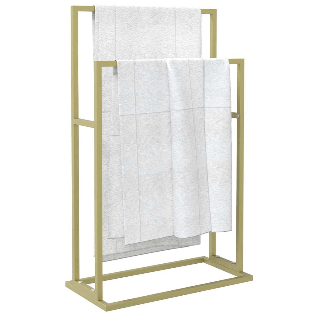 Handdoekenrek vrijstaand 48x24x78,5 cm ijzer goudkleurig is nu te koop bij PeponiXL, paradijselijk wonen!