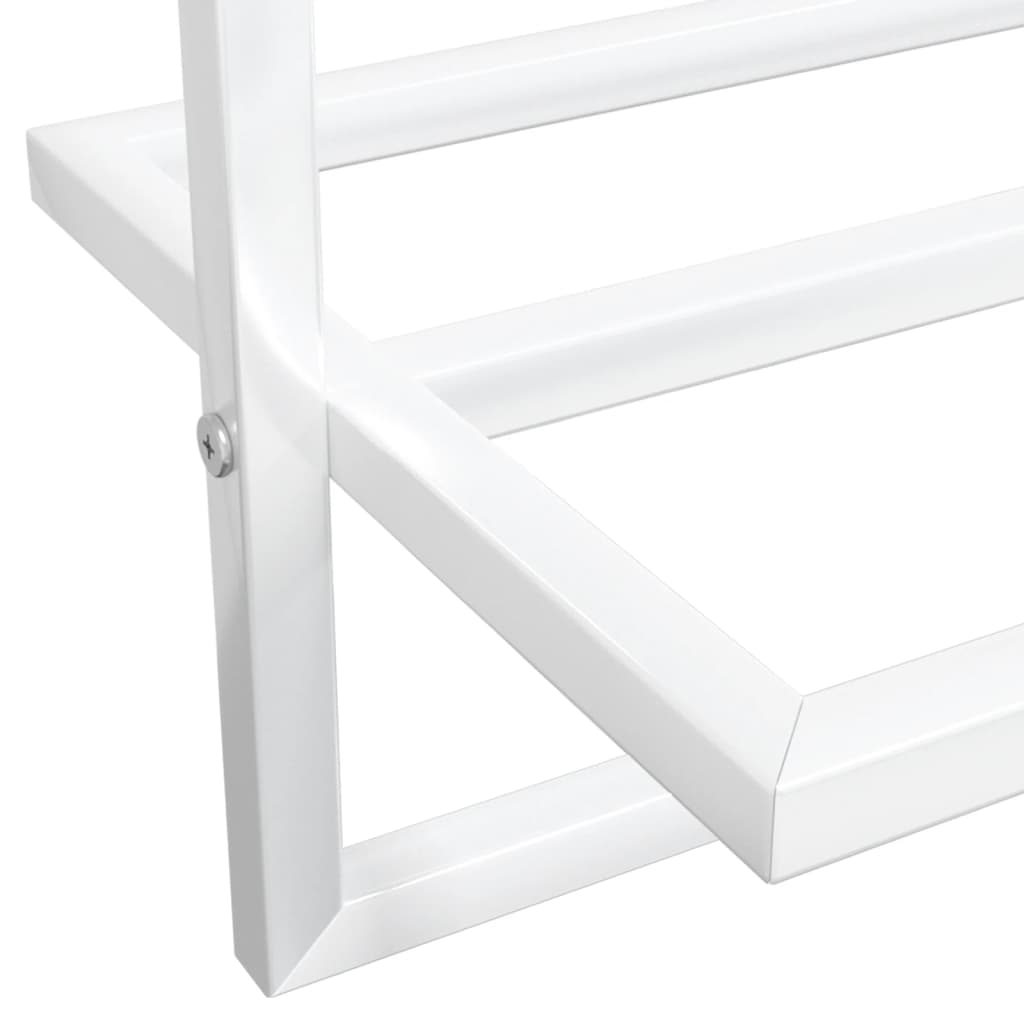Handdoekenrek 95x25x22 cm ijzer wit is nu te koop bij PeponiXL, paradijselijk wonen!