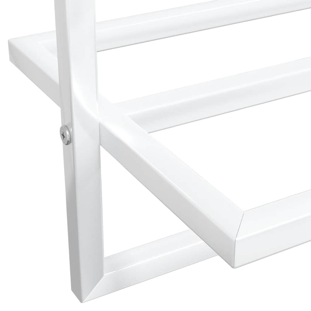 Handdoekenrek 95x25x22 cm ijzer wit is nu te koop bij PeponiXL, paradijselijk wonen!