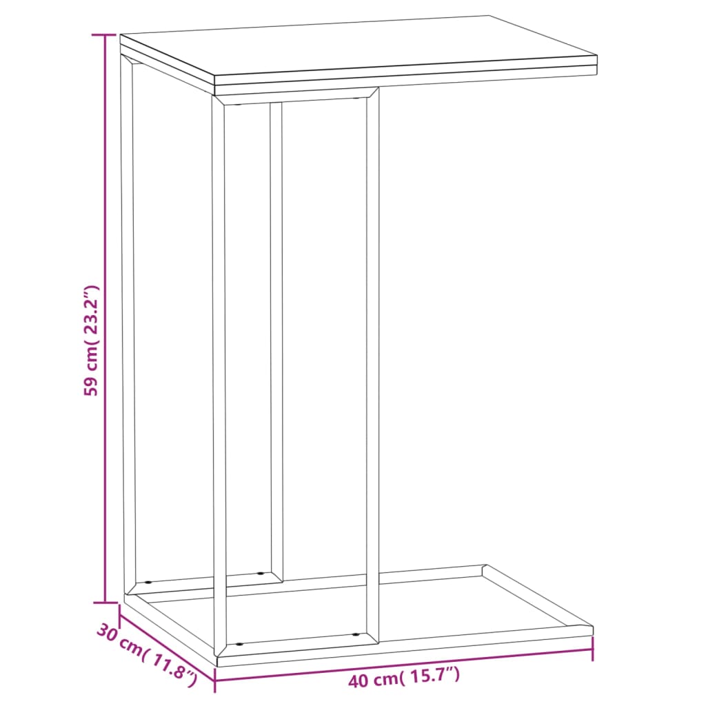 Bijzettafel 40x30x59 cm bewerkt hout wit is nu te koop bij PeponiXL, paradijselijk wonen!