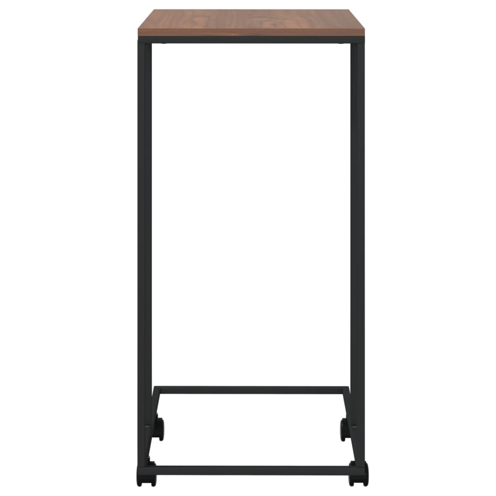 Bijzettafel met wieltjes 40x30x63,5 bewerkt hout zwart is nu te koop bij PeponiXL, paradijselijk wonen!