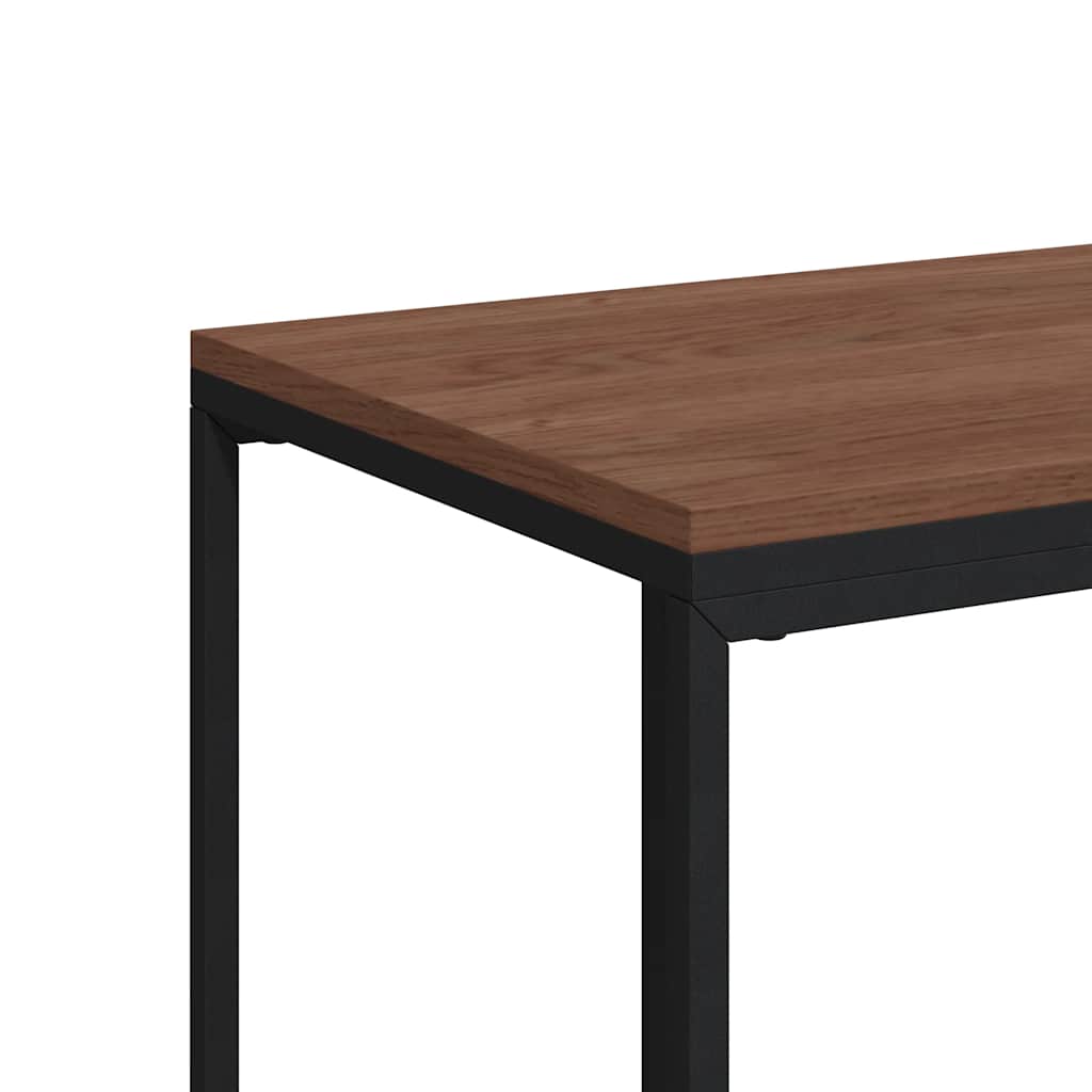 Bijzettafel met wieltjes 40x30x63,5 bewerkt hout zwart is nu te koop bij PeponiXL, paradijselijk wonen!