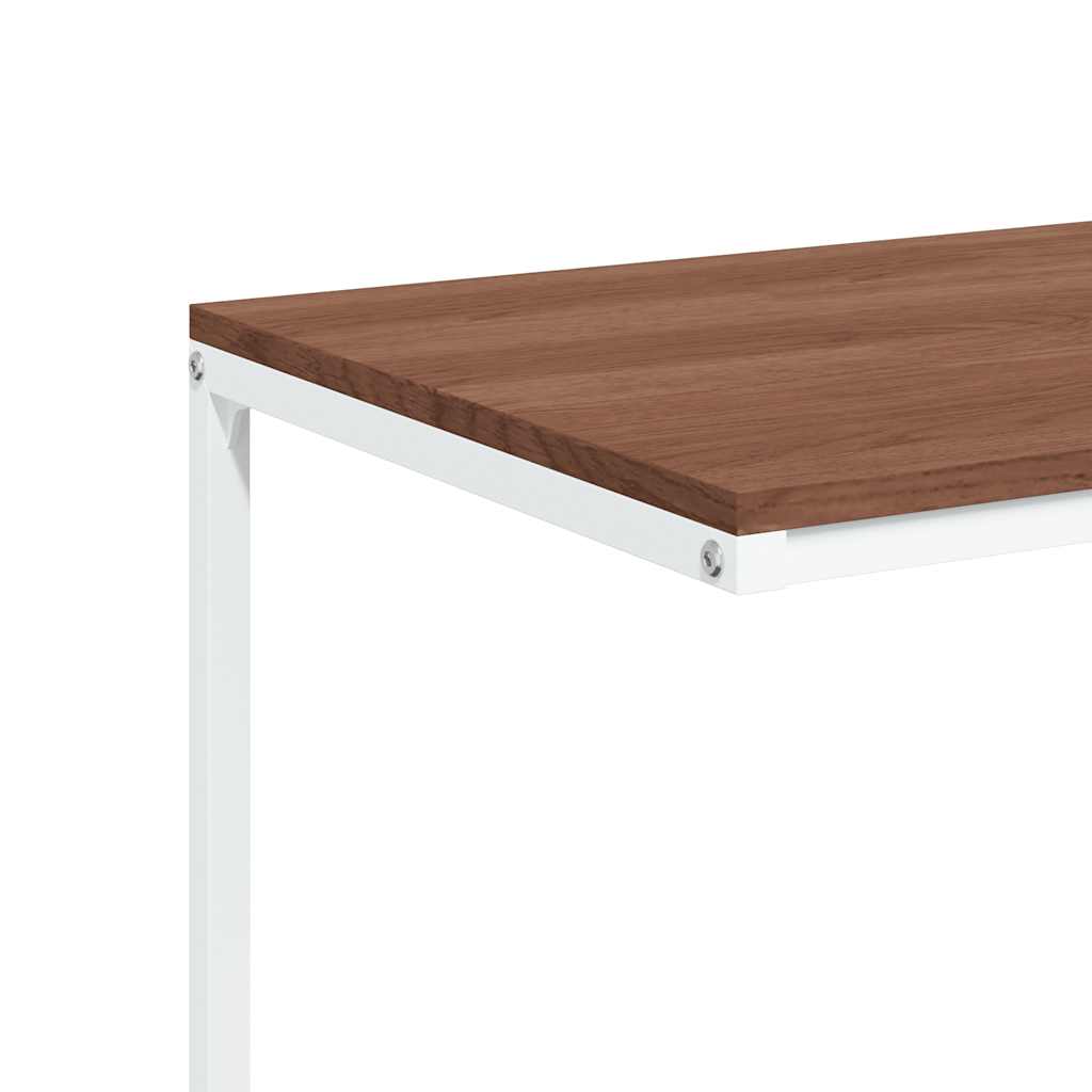 Bijzettafel met wieltjes 55x35x70 cm bewerkt hout wit is nu te koop bij PeponiXL, paradijselijk wonen!
