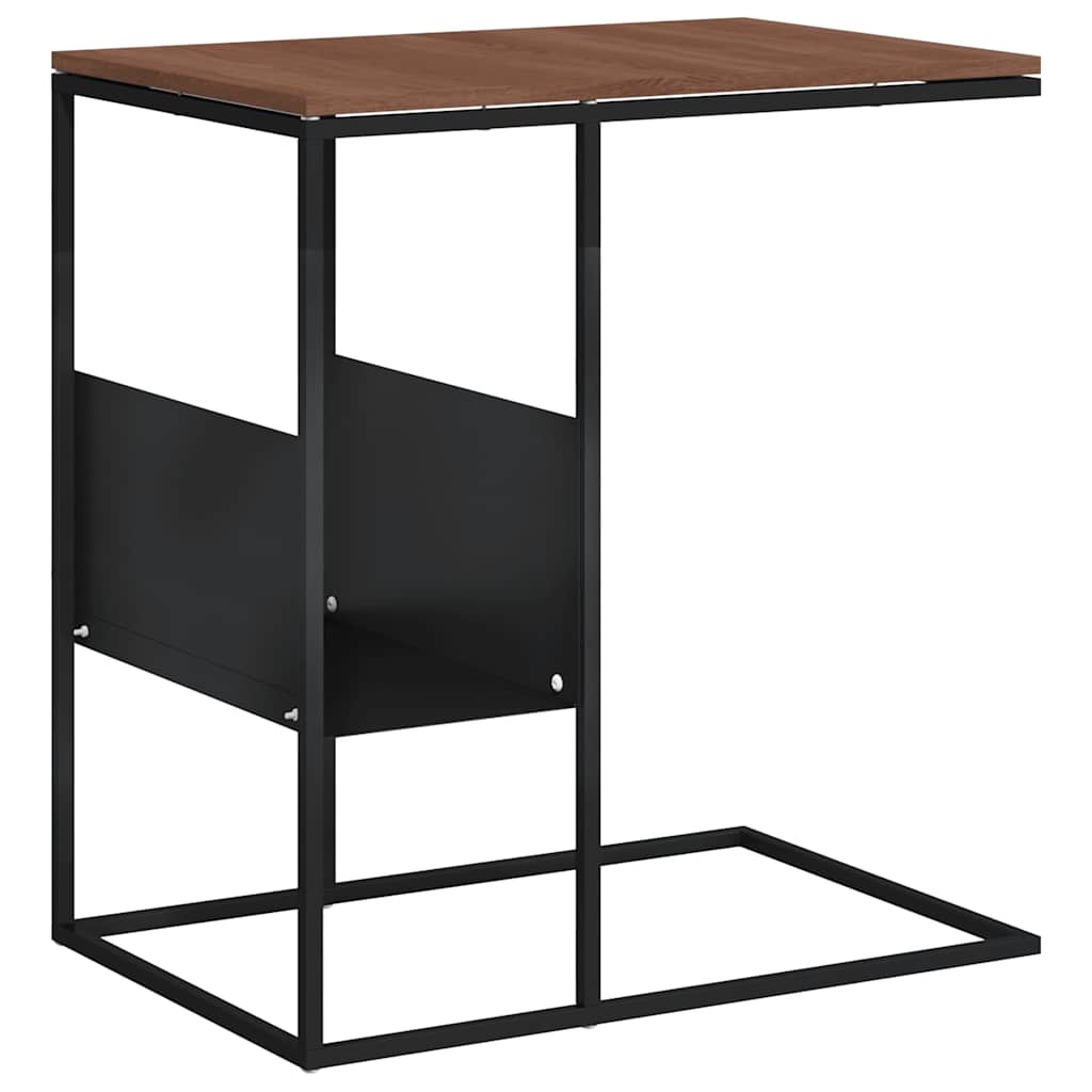 Bijzettafel 55x36x59,5 cm bewerkt hout zwart is nu te koop bij PeponiXL, paradijselijk wonen!