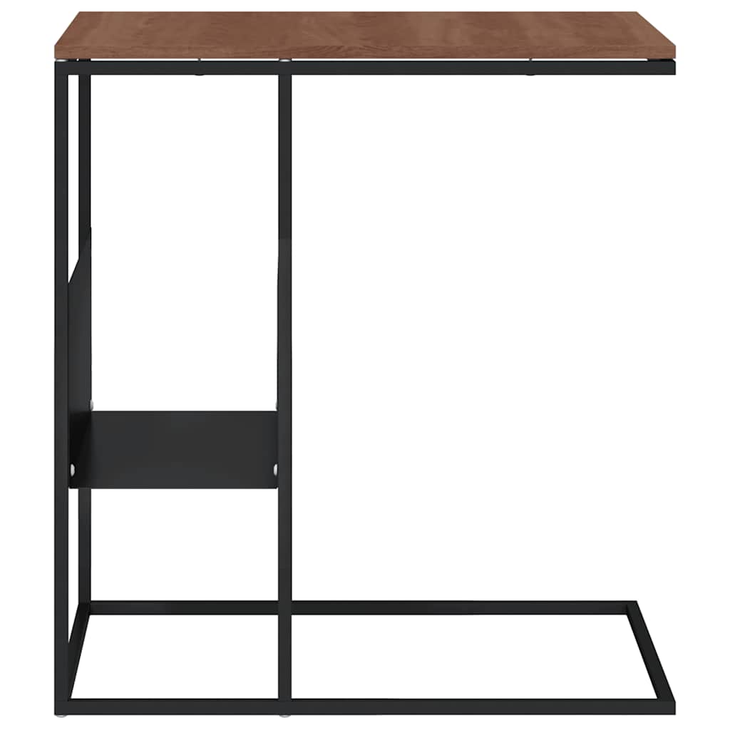 Bijzettafel 55x36x59,5 cm bewerkt hout zwart is nu te koop bij PeponiXL, paradijselijk wonen!