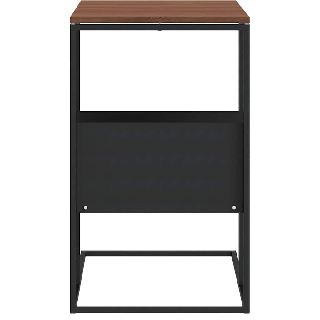 Bijzettafel 55x36x59,5 cm bewerkt hout zwart is nu te koop bij PeponiXL, paradijselijk wonen!