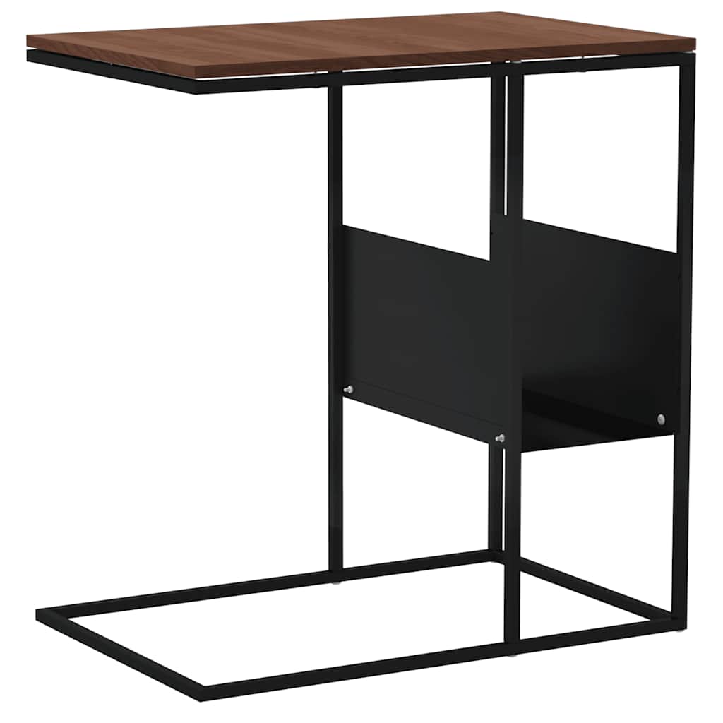 Bijzettafel 55x36x59,5 cm bewerkt hout zwart is nu te koop bij PeponiXL, paradijselijk wonen!