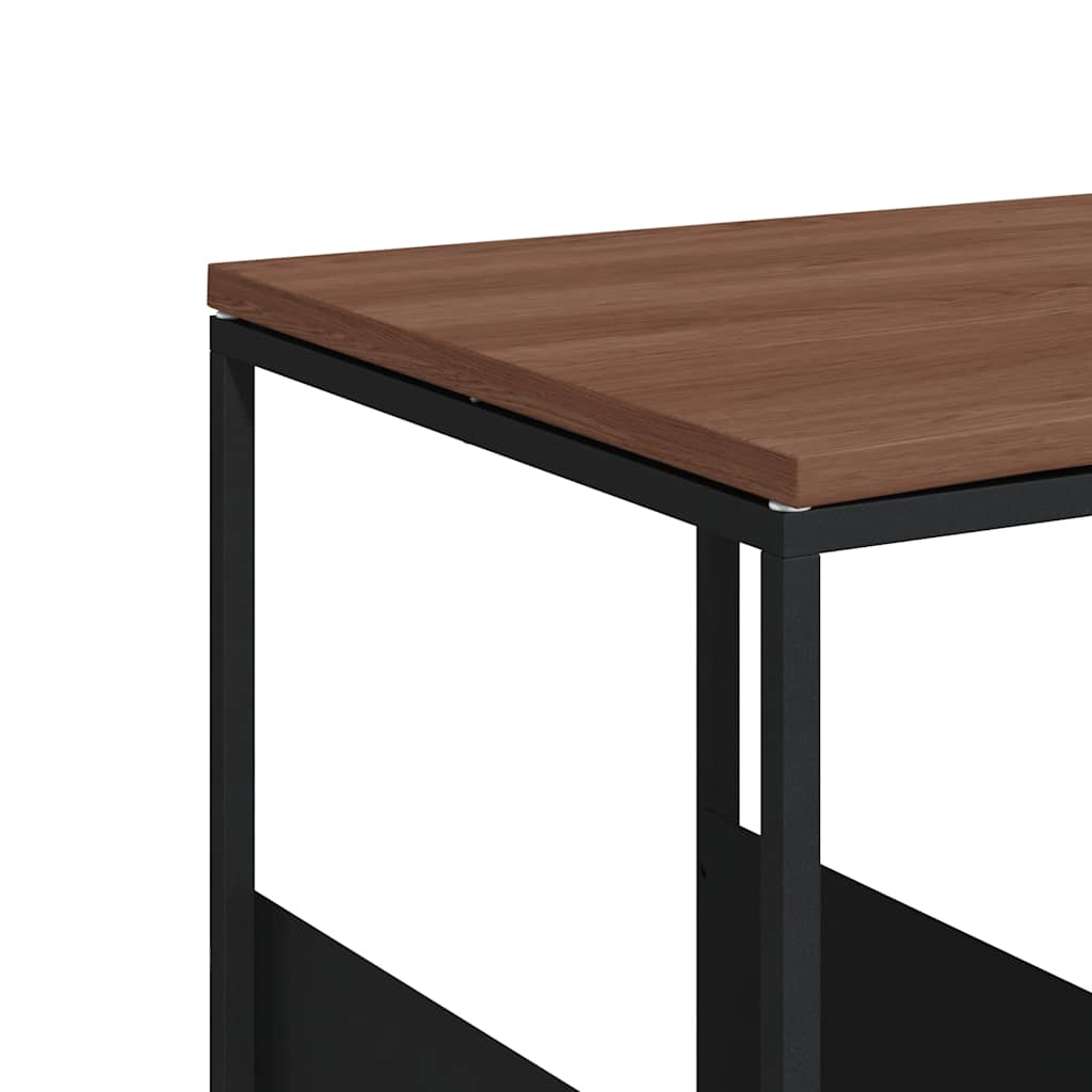 Bijzettafel 55x36x59,5 cm bewerkt hout zwart is nu te koop bij PeponiXL, paradijselijk wonen!