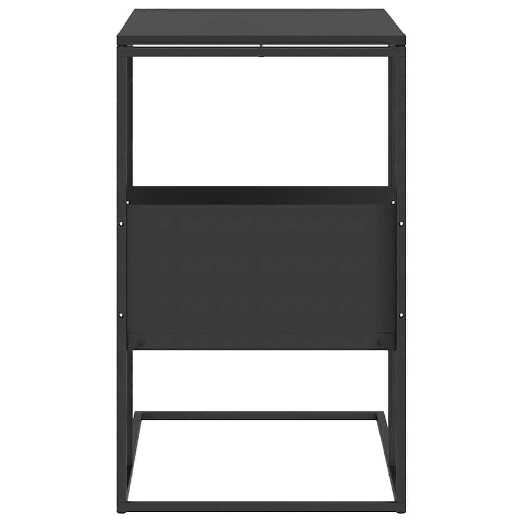 Bijzettafel 55x36x59,5 cm bewerkt hout zwart is nu te koop bij PeponiXL, paradijselijk wonen!