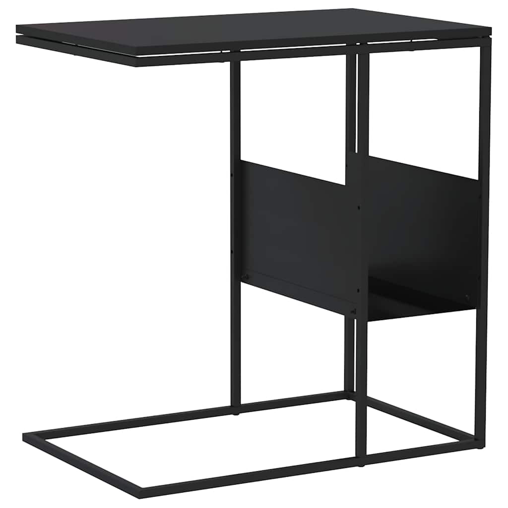 Bijzettafel 55x36x59,5 cm bewerkt hout zwart is nu te koop bij PeponiXL, paradijselijk wonen!