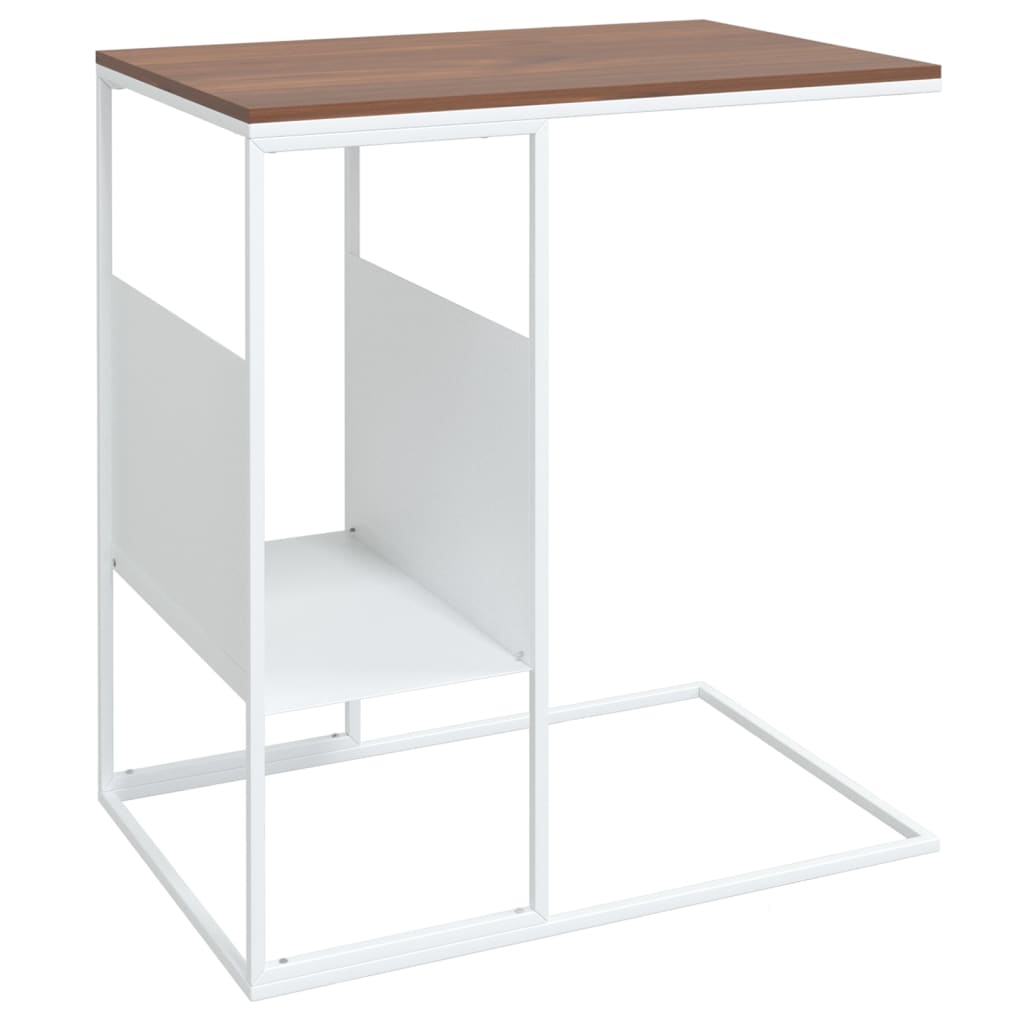 Bijzettafel 55x36x59,5 cm bewerkt hout wit is nu te koop bij PeponiXL, paradijselijk wonen!