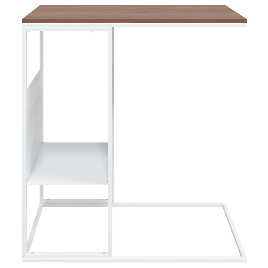 Bijzettafel 55x36x59,5 cm bewerkt hout wit is nu te koop bij PeponiXL, paradijselijk wonen!