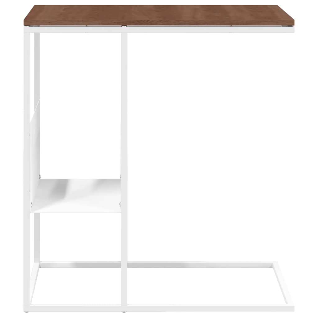 Bijzettafel 55x36x59,5 cm bewerkt hout wit is nu te koop bij PeponiXL, paradijselijk wonen!