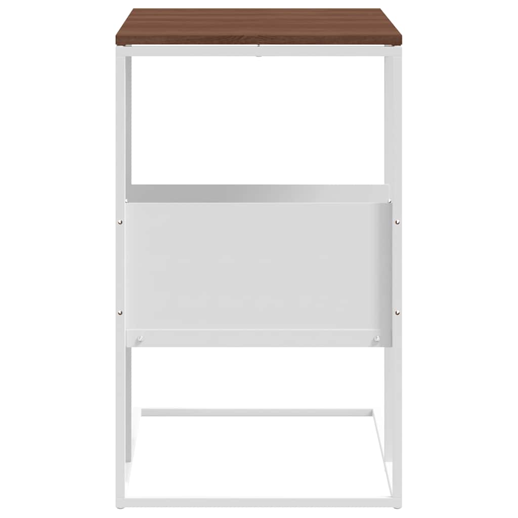 Bijzettafel 55x36x59,5 cm bewerkt hout wit is nu te koop bij PeponiXL, paradijselijk wonen!
