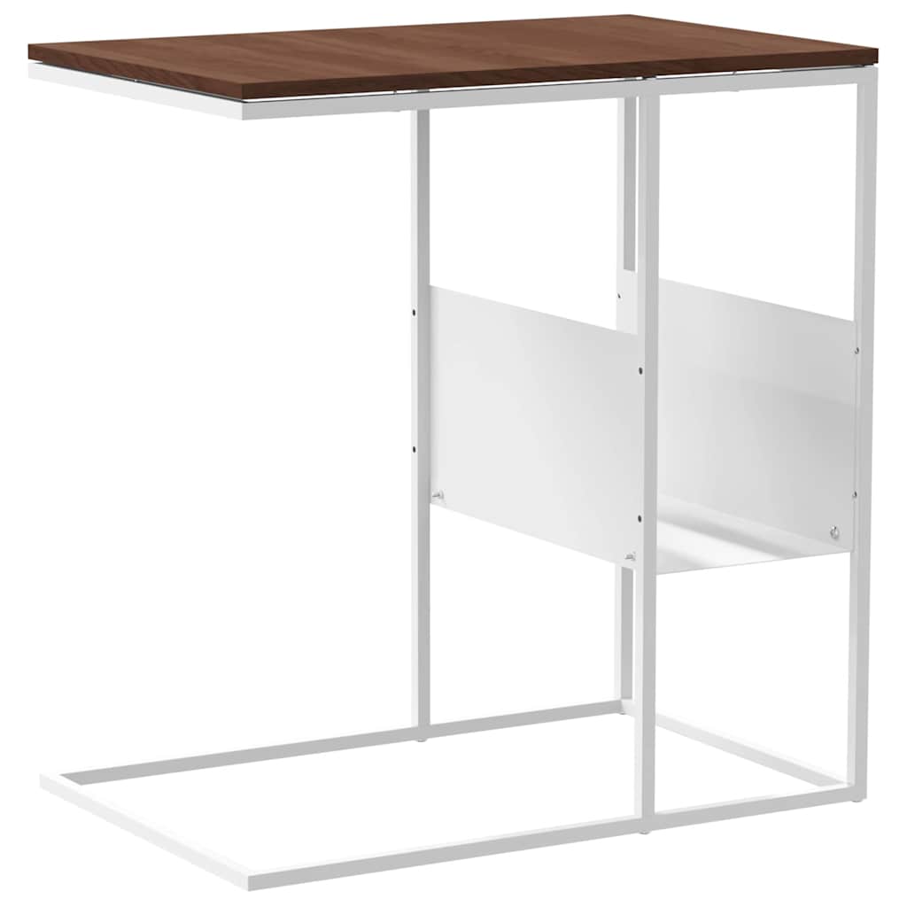 Bijzettafel 55x36x59,5 cm bewerkt hout wit is nu te koop bij PeponiXL, paradijselijk wonen!