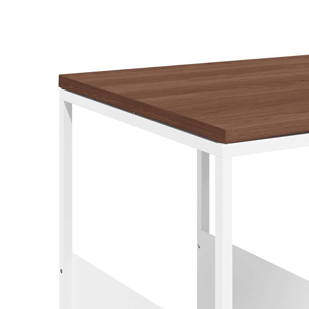 Bijzettafel 55x36x59,5 cm bewerkt hout wit is nu te koop bij PeponiXL, paradijselijk wonen!