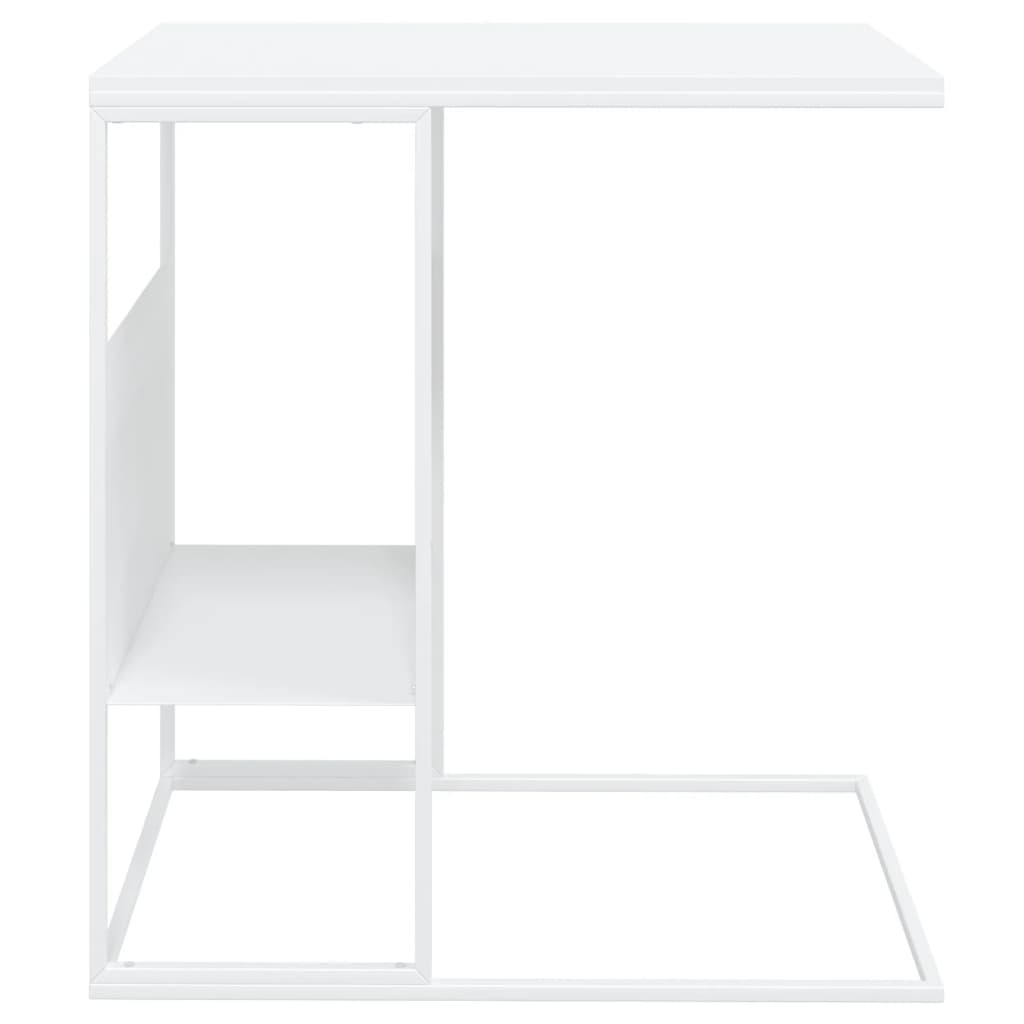 Bijzettafel 55x36x59,5 cm bewerkt hout wit is nu te koop bij PeponiXL, paradijselijk wonen!