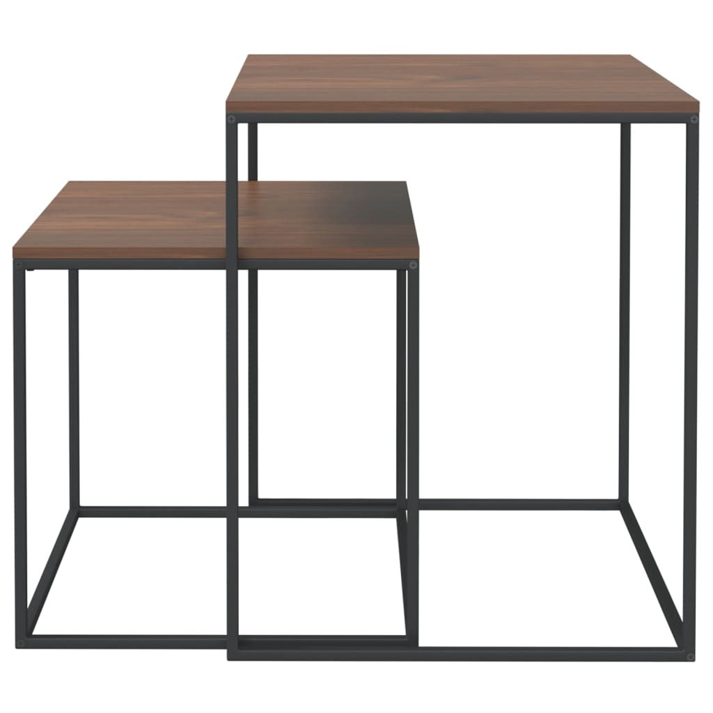 Salontafelset 2 st bewerkt hout en metaal is nu te koop bij PeponiXL, paradijselijk wonen!