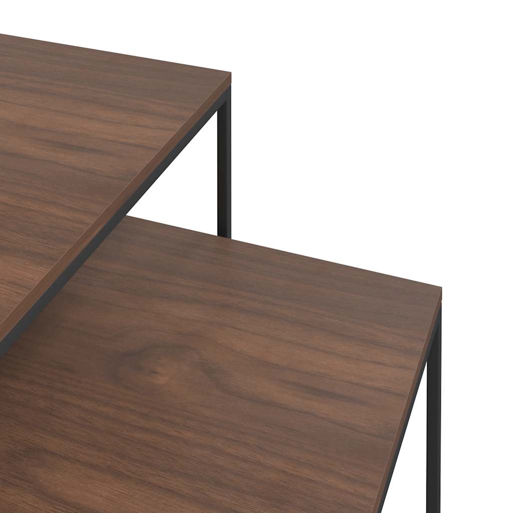 Salontafelset 2 st bewerkt hout en metaal is nu te koop bij PeponiXL, paradijselijk wonen!