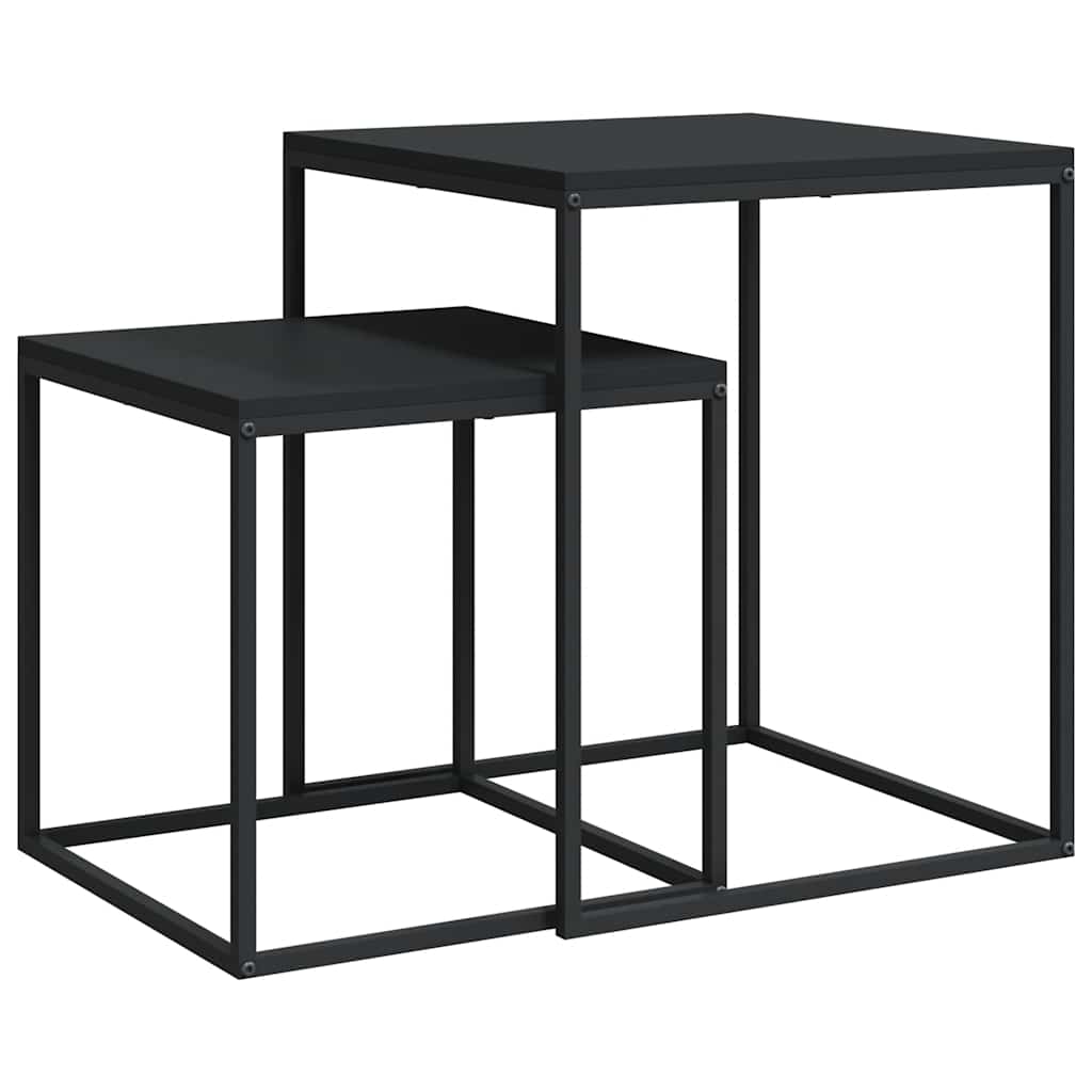 Salontafelset 2 st bewerkt hout en metaal is nu te koop bij PeponiXL, paradijselijk wonen!