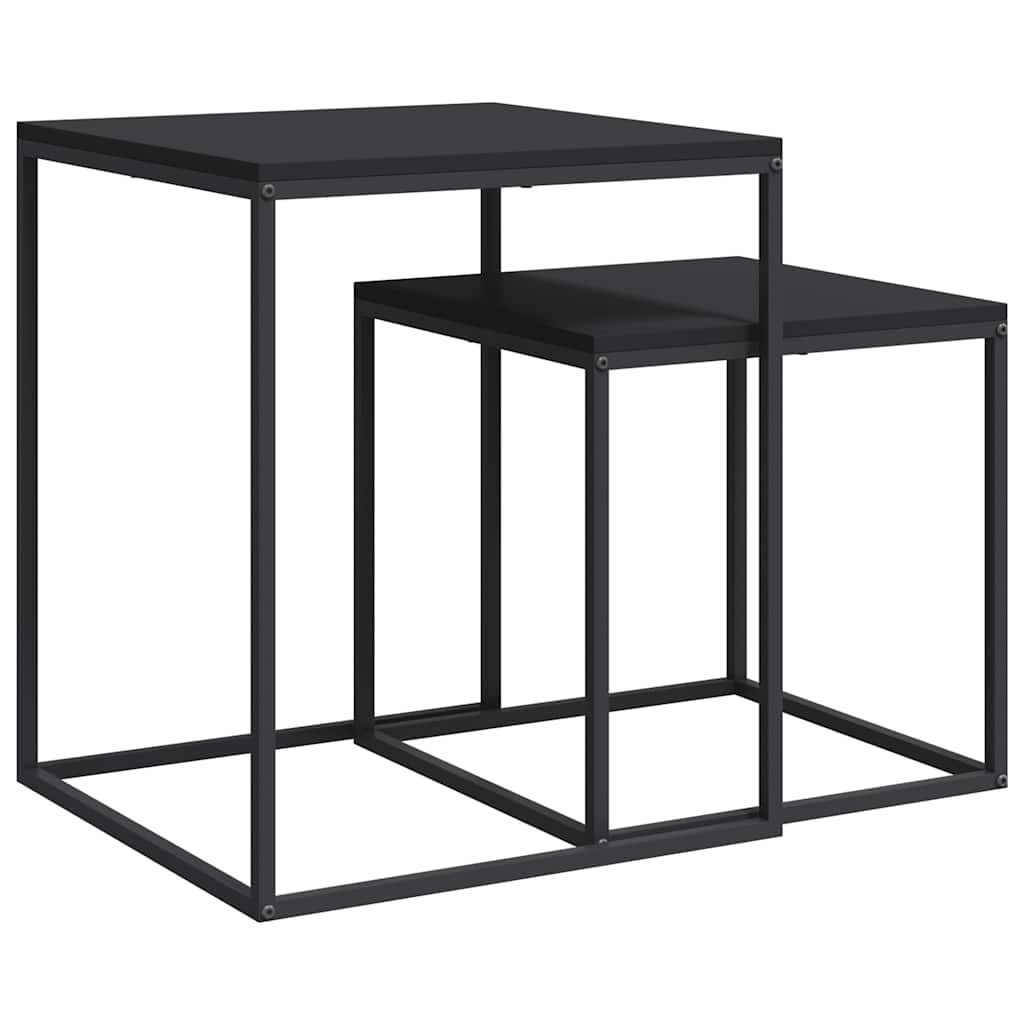 Salontafelset 2 st bewerkt hout en metaal is nu te koop bij PeponiXL, paradijselijk wonen!