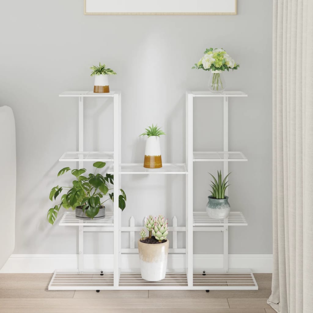 Bloemenstandaard 94,5x25x89 cm ijzer wit is nu te koop bij PeponiXL, paradijselijk wonen!