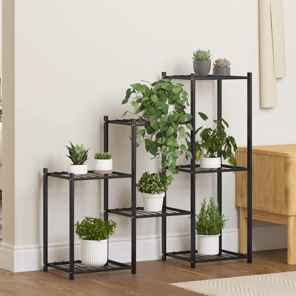Bloemenstandaard 83x25x80 cm ijzer zwart is nu te koop bij PeponiXL, paradijselijk wonen!