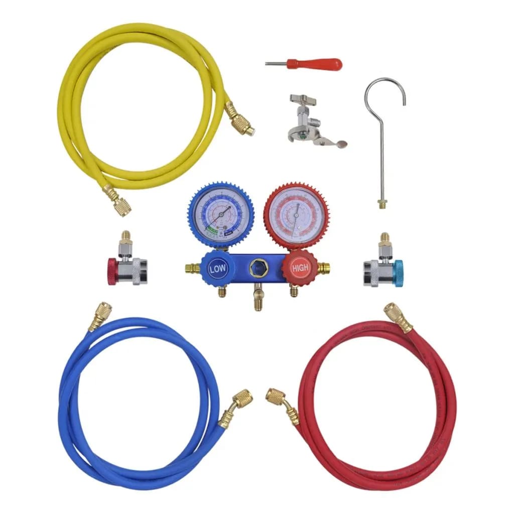 Vacuümpomp 100 L/min met 2-voudige manometerset is nu te koop bij PeponiXL, paradijselijk wonen!