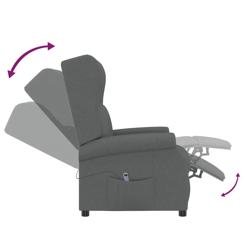 Fauteuil verstelbaar elektrisch stof grijs is nu te koop bij PeponiXL, paradijselijk wonen!