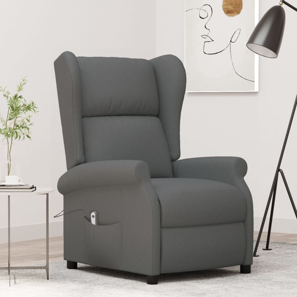 Fauteuil verstelbaar elektrisch stof grijs is nu te koop bij PeponiXL, paradijselijk wonen!