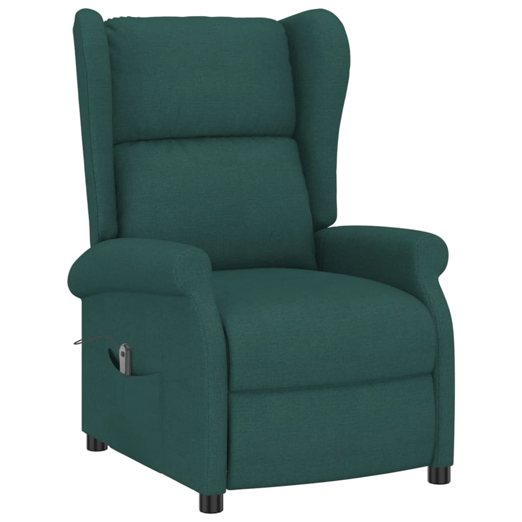 Fauteuil verstelbaar elektrisch stof donkergroen is nu te koop bij PeponiXL, paradijselijk wonen!